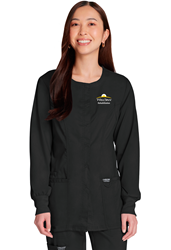 2021- Cherokee Womens Workwear Revolution Scrubs Snap Front Warm-up Jacket   