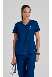 2021-Greys Anatomy Womens Scrubs Classic Fit Two Pocket Scrub Top   